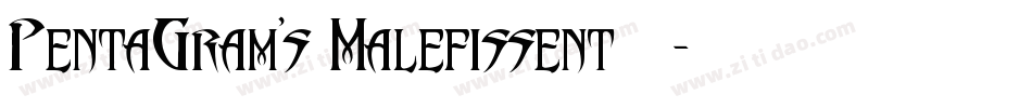 PentaGram's Malefissent手机版字体转换